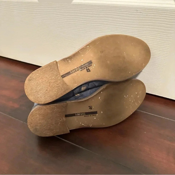 Size 37 (7-7.5) Manas Blue Suede Leather Ankle Boots - Picture 4 of 6